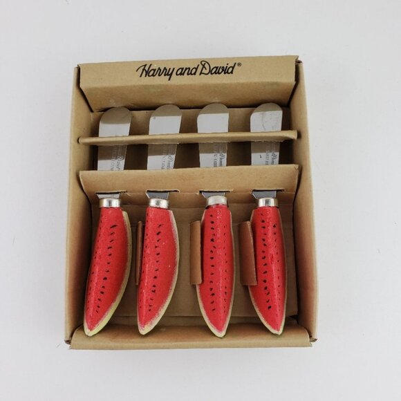 Harry and David Set of Four Stainless Watermelon Spreaders NWT - Picture 2 of 4
